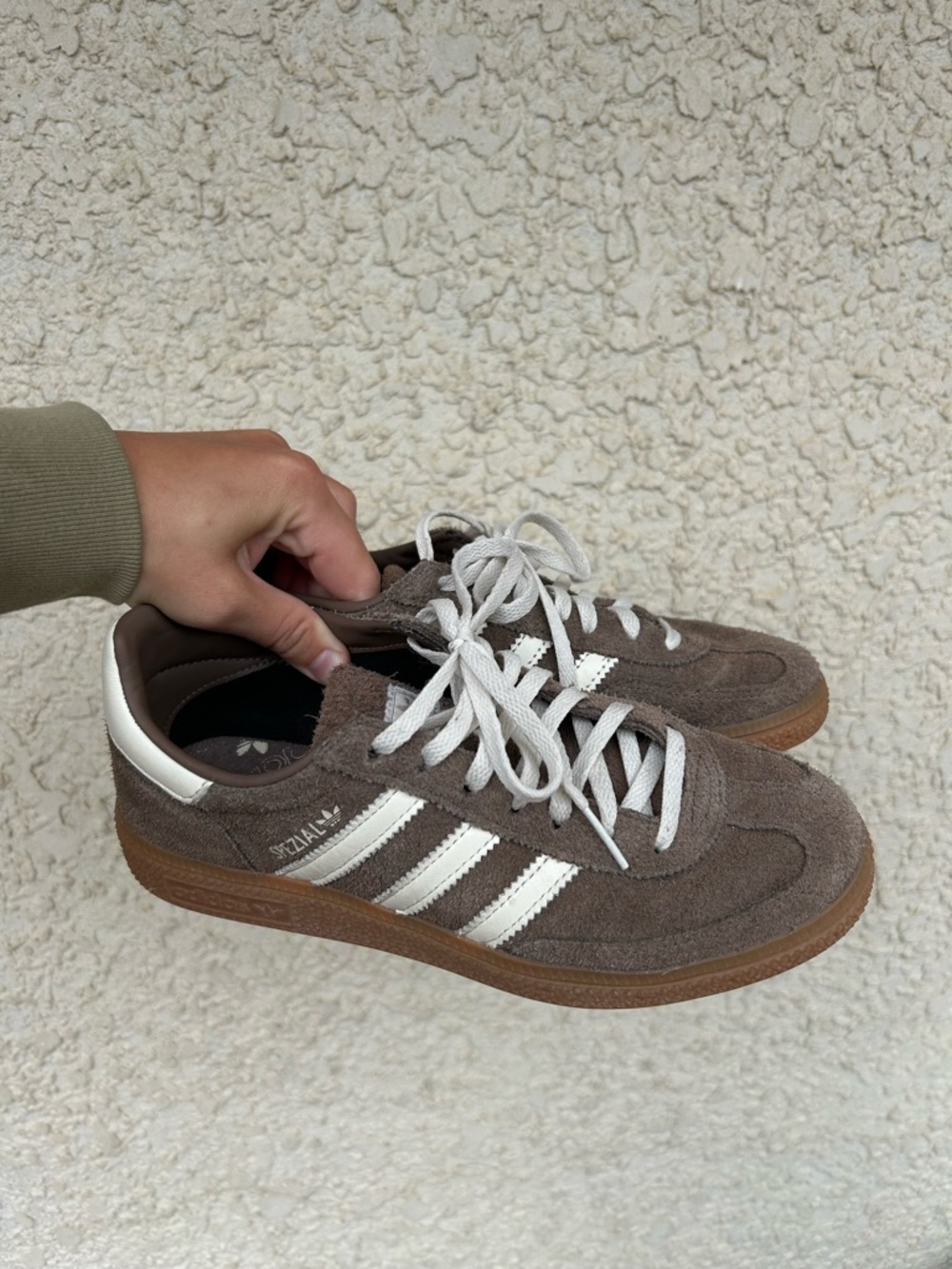adidas special Suede Sneakers in Brown with White Stripes
